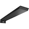 Ekena Millwork Hidden Floating Steel Heavy Duty Bracket w/ Flange, Powder Coated Black 2 1/2"W x 14"D x 1 1/2"H BKTM02X14X01HFPBL - alternate 1